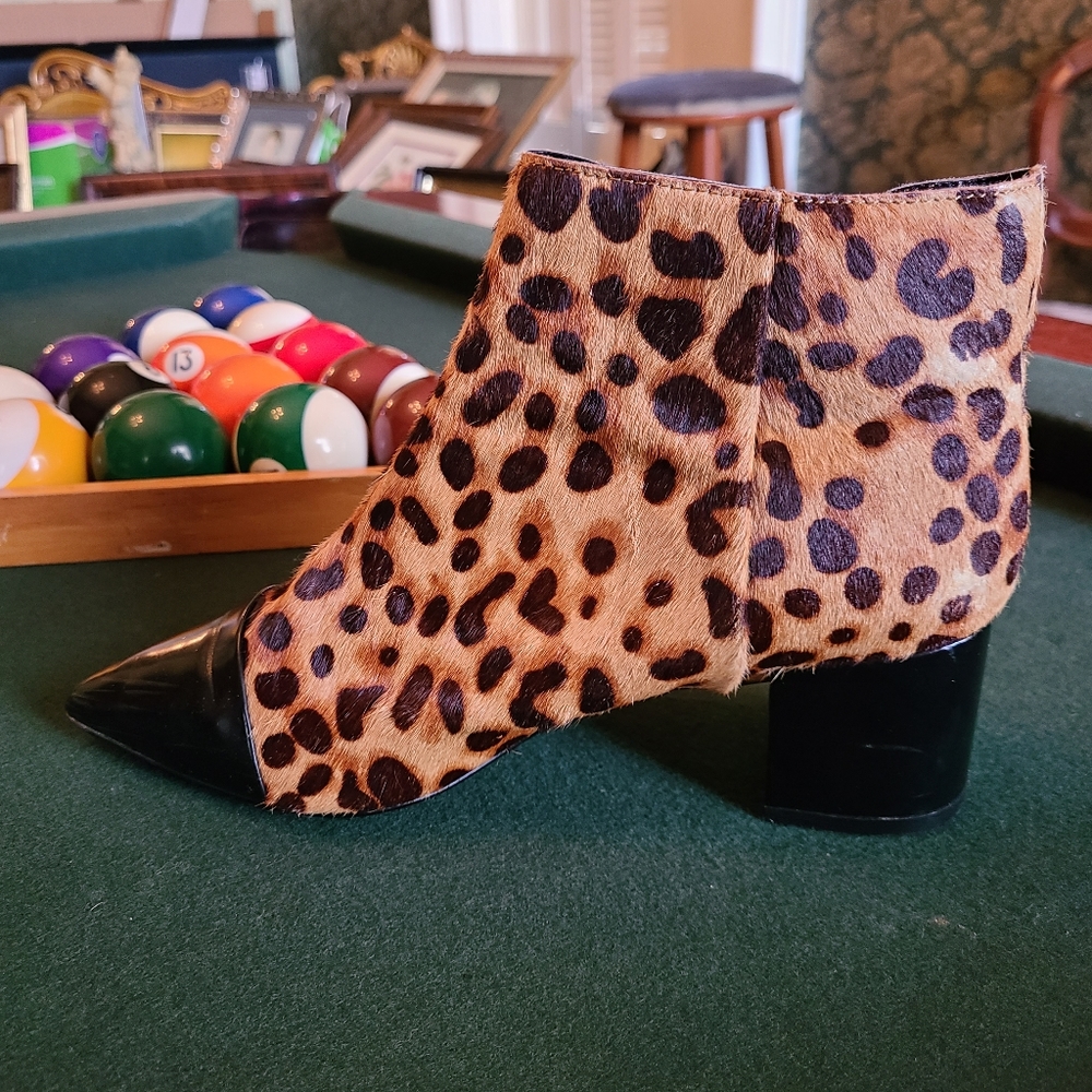Nine West animal print booties